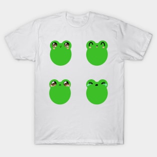 Cute frog face expressions T-Shirt